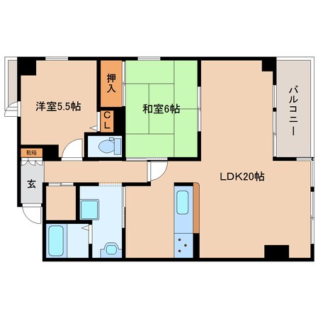 王寺駅 徒歩5分 3階の物件間取画像